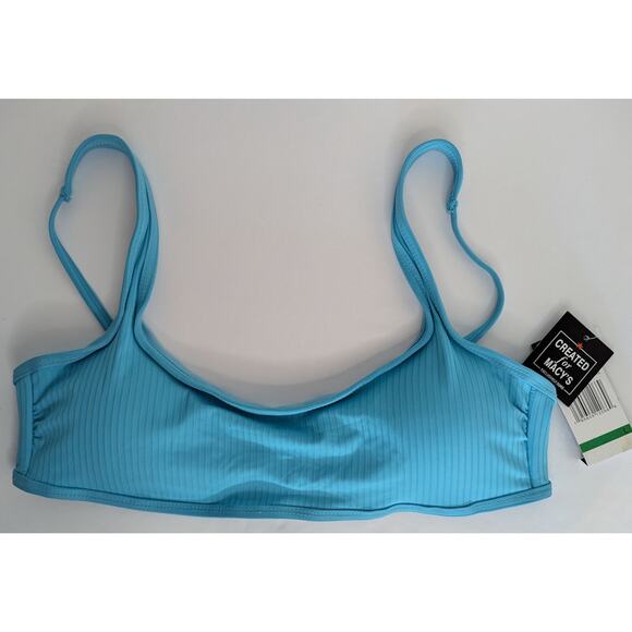 California Waves Ribbed Turquoise Bikini Top - Picture 4 of 7